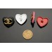 C283- Heart Buttons 1"(25mm) - C283