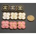 C300 - Flower Square Buttons - 0.87"(22mm) C300-N