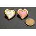 C201-4- Yellow Gold Heart Buttons 1.1"(28mm) C201-4-N