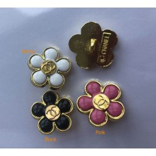 C348- Gold Round Buttons Flower 0.79"(20mm) C348-N