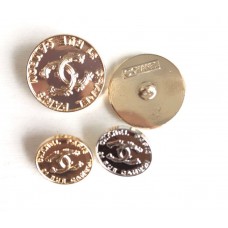 C357 - Gold Charm Buttons 0.59"/0.79"(15/20mm) - c357