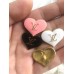 C375 - Heart Buttons Gold Yellow 0.87"(22mm) c375