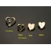 C201-2 - Heart Buttons Love 0.87"(22mm) C201-2-N