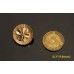 C218 Vintage Gold Buttons 0.7"(18mm) C218