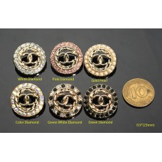 C237 - Pearl Diamond Buttons 0.9"(23mm) C237-N