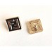 O82- Fendi Button Square FF Buttons - 0.47"(12mm) -O82