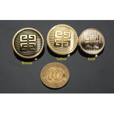 O39 - F Gold Buttons 0.83"/1"(21/25mm) O39