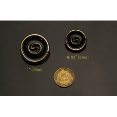 O41 - Black G Buttons 0.83"/1"(21mm/25mm) O41