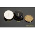 O62 - Y White Black Buttons  - 0.83"(21mm) - O62