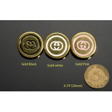 O63 - G Gold Buttons  - 0.79"(20mm) - O63