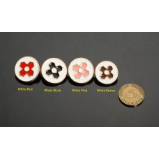 O68 - L Round Flower Buttons  - 0.63"/0.7"/0.79"(16mm/18mm/20mm) - O68