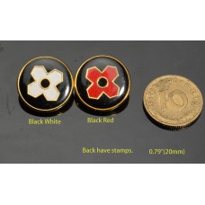 O72 - L Stamp on Back Buttons - 0.79"(20mm) - O72