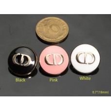 O76 - D Letter Buttons - 0.7"(18mm) - O76