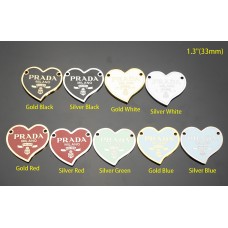 T15- P Heart Meta Tags Ring Triangle Accessory Label -1.3"(33mm) - T15