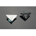 T16- P Earrings Pair Meta Triangle Accessory Needle -0.5"x0.9"(13mmx23mm) - T16