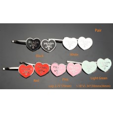 T18 - P Heart Hair Clips Hair Accessory Headdress Hair Jewelry Clamp Grips Pair-1.18"x1.34"(30mmx34mm) - T18