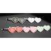 T18 - P Heart Hair Clips Hair Accessory Headdress Hair Jewelry Clamp Grips Pair-1.18"x1.34"(30mmx34mm) - T18